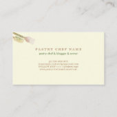 Cream Beige Vanilla Pastry-geblindeerde geborene b Visitekaartje (Achterkant)