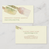 Cream Beige Vanilla Pastry-geblindeerde geborene b Visitekaartje (Voorkant / Achterkant)