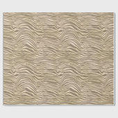 Cream Beige Zebra Print Cadeaupapier (Vlak)