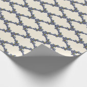 Cream bird and flower trellis wrapping paper cadeaupapier (Hoek)
