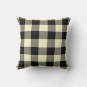 Cream Black Buffalo Pset Twill Cushion Kussen (Achterkant)