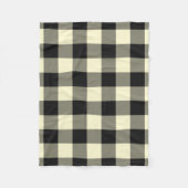 Cream Black Buffalo Pset Twill Fleece Deken (Voorkant)