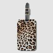 Cream Black Leopard-afdrukken Bagagelabel (Voorkant (verticaal))