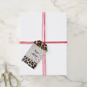 Cream Black Leopard-afdrukken Cadeaulabel (Met Touw)