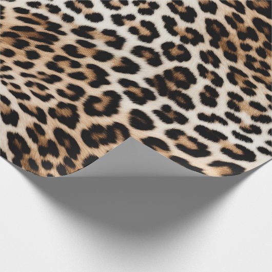 Cream Black Leopard-afdrukken Cadeaupapier (Hoek)