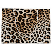 Cream Black Leopard-afdrukken Groot Cadeauzakje (Achterkant)