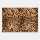 Cream Black Leopard-afdrukken Inpakpapier Vel (Voorkant 2)