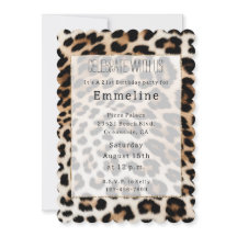 Cream Black Leopard-afdrukken