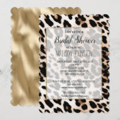 Cream Black Leopard-afdrukken Kaart (Voorkant / Achterkant)