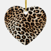 Cream Black Leopard-afdrukken Keramisch Ornament (Voorkant)