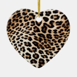 Cream Black Leopard-afdrukken Keramisch Ornament