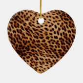 Cream Black Leopard-afdrukken Keramisch Ornament (Achterkant)