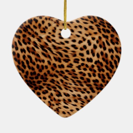 Cream Black Leopard-afdrukken Keramisch Ornament (Achterkant)