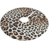 Cream Black Leopard-afdrukken Kerstboom Rok (Gekanteld)