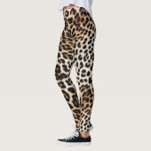 Cream Black Leopard-afdrukken Leggings (Links)