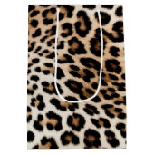 Cream Black Leopard-afdrukken Medium Cadeauzakje (Achterkant)
