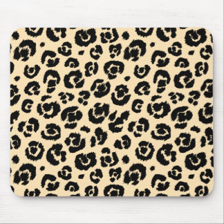 Cream Black Leopard-afdrukken Muismat