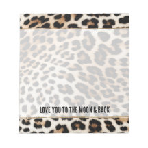 Cream Black Leopard-afdrukken