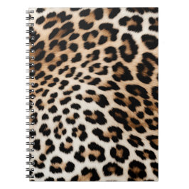 Cream Black Leopard-afdrukken Notitieboek