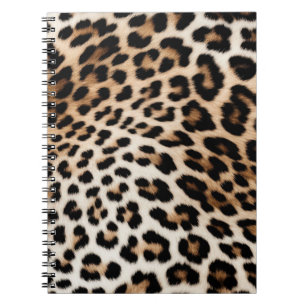 Cream Black Leopard-afdrukken Notitieboek