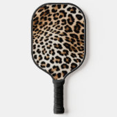 Cream Black Leopard-afdrukken Pickleball Paddle (Voorkant)
