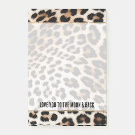 Cream Black Leopard-afdrukken Post-it® Notes