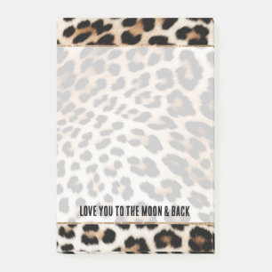 Cream Black Leopard-afdrukken Post-it® Notes