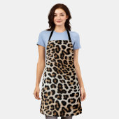 Cream Black Leopard-afdrukken Schort (Gedragen)