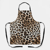 Cream Black Leopard-afdrukken Schort (Voorkant)