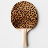 Cream Black Leopard-afdrukken Tafeltennisbatje (Achterkant)