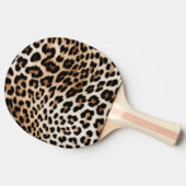 Cream Black Leopard-afdrukken Tafeltennisbatje (Zijkant)