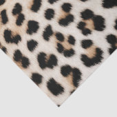 Cream Black Leopard-afdrukken Tissuepapier (Detail)