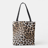 Cream Black Leopard-afdrukken Tote Bag (Achterkant)
