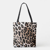 Cream Black Leopard-afdrukken Tote Bag (Achterkant)