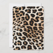 Cream Black Leopard Animal Print Kaart (Achterkant)