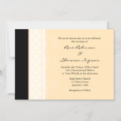 Cream Black Modern Magnetic Wedding Invitation Magnetische Uitnodiging (Voorkant)