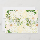 Cream bloem bruids douche uitnodiging (Achterkant)