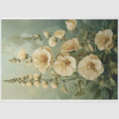 Cream bloemen op groene achtergrond tissuepapier (Voorkant)