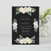Cream Blossom Boog Bruiloft Kaart (Staand voorkant)