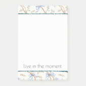 Cream Blue Bows Floral Post-it® Notes (Voorkant)