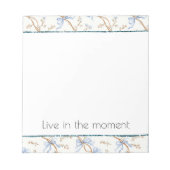 Cream Blue Bows Notitieblok (Voorkant)