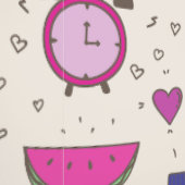 Cream & Blue pattern for Your Kid Room Behang (Zoom)