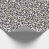 Cream Blush Black Leopard-printer Cadeaupapier (Hoek)