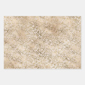 Cream Blush Gold Glitz Sparkle Animal Prins   Inpakpapier Vel (Voorkant 3)