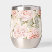 Cream Blush Pink Roses Floral Vrijgezellenfeest (Achterkant)