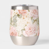 Cream Blush Pink Roses Floral Vrijgezellenfeest (Voorkant)