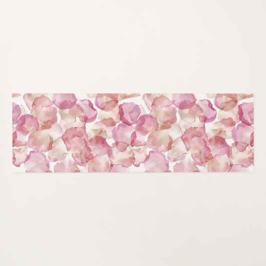 Cream Blush Pink Roses Floral Vrijgezellenfeest Yogamat (Achterkant (horizontaal))