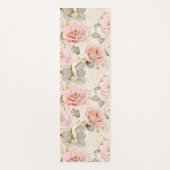 Cream Blush Pink Roses Floral Vrijgezellenfeest Yogamat (Voorkant)