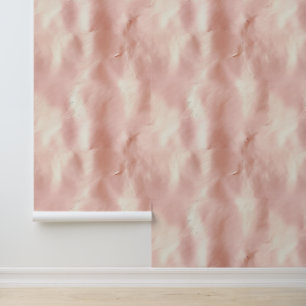 Cream Blush Pink Southwest Koeienhuid Behang