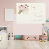 Cream Blush Twins Little Pumpkins Baby Shower Kaart